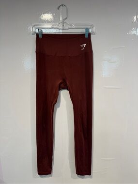 Gymshark no front seam High-Waist Burgundy Leggings